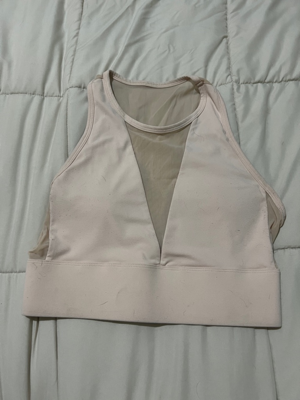 Fabletics Blush V-Mesh High-Neck Sports Bra